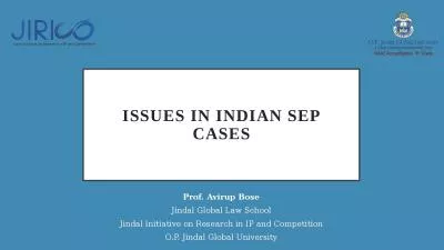 Issues in Indian SEP cases