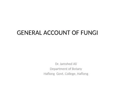 GENERAL ACCOUNT OF FUNGI