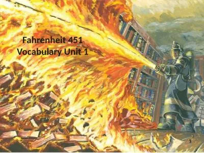Fahrenheit 451 Vocabulary Unit 1