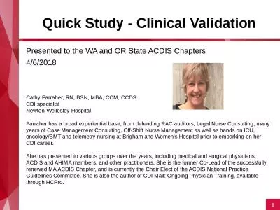 Quick Study - Clinical Validation