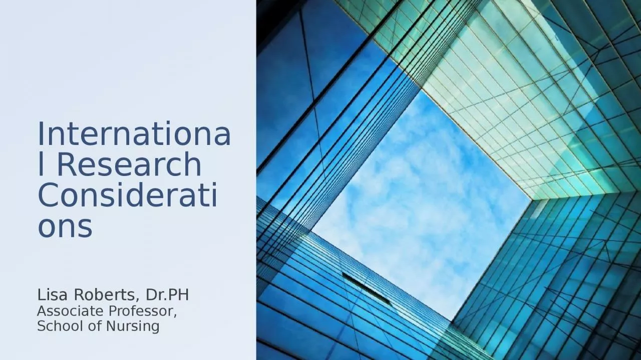International Research Considerations