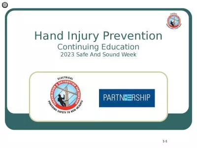1 -1 Hand Injury Prevention
