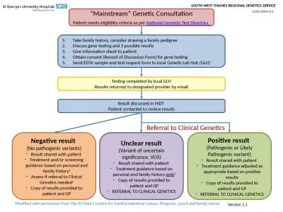 “Mainstream” Genetic Consultation