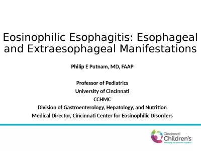 Eosinophilic Esophagitis: Esophageal and