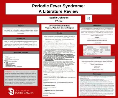 Periodic Fever Syndrome: