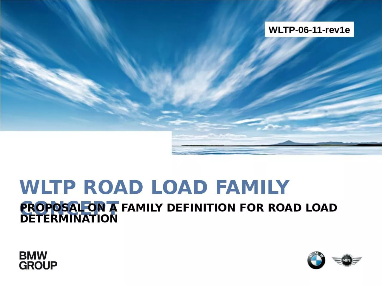 WLTP Road Load Family concept
