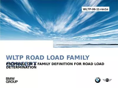 WLTP Road Load Family concept