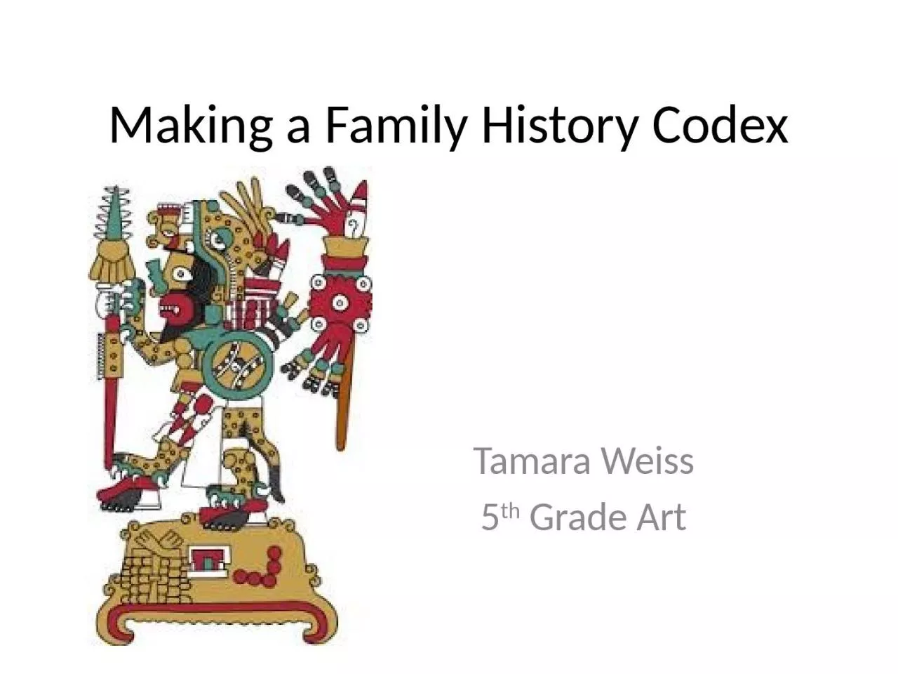 Making a  Family History Codex