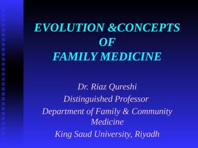 EVOLUTION &CONCEPTS OF