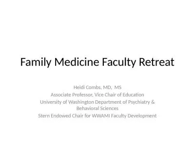 Family Medicine Faculty Retreat