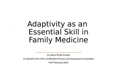 Adaptivity as an  Essential Skill in Family Medicine