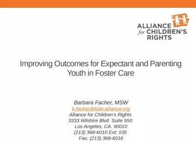 Improving Outcomes for Expectant and Parenting Youth in Foster Care