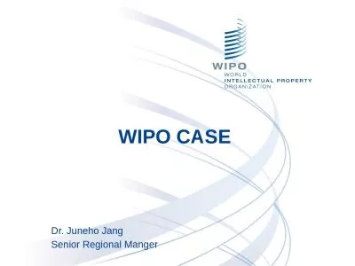 WIPO CASE Dr.  Juneho  Jang