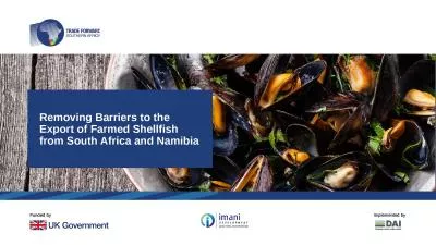 Removing Barriers to the Export of Farmed Shellfish from South Africa and Namibia