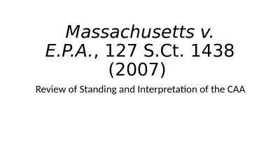 Massachusetts v. E.P.A. , 127