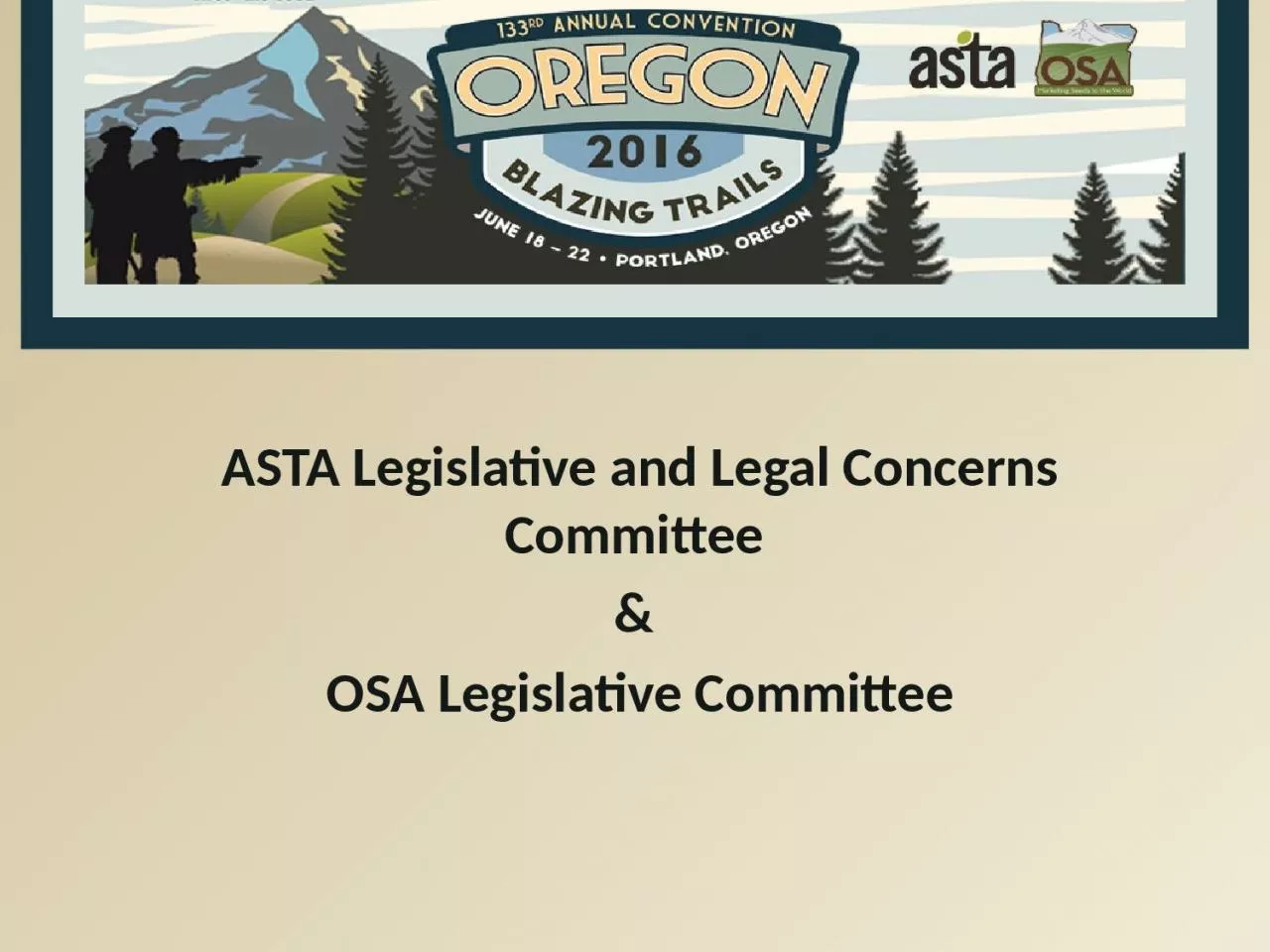 ASTA Legislative and Legal Concerns Committee