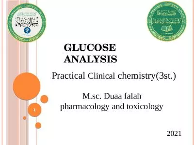 Glucose  analysis Practical