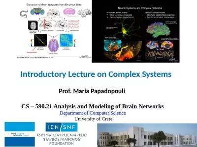 CS – 590.21 Analysis and Modeling of Brain Networks 