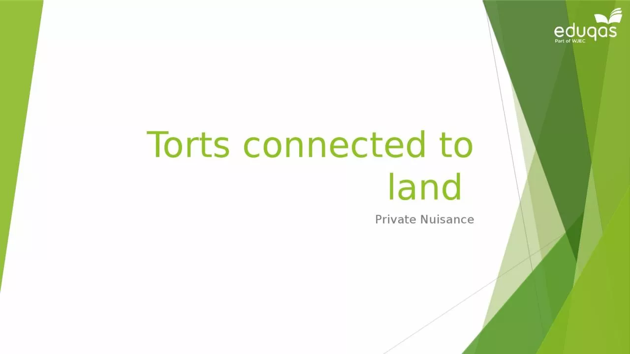Torts connected to land