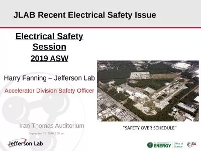 JLAB Recent Electrical Safety Issue