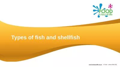 Types of fish and shellfish