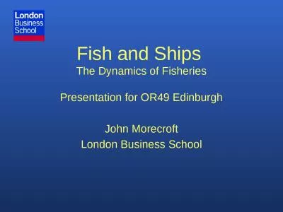 Fish and Ships  The Dynamics of Fisheries