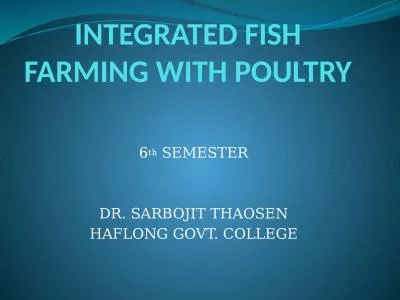 INTEGRATED FISH FARMING WITH POULTRY