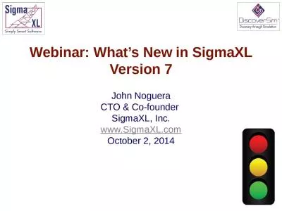 Webinar: What’s  New in SigmaXL Version