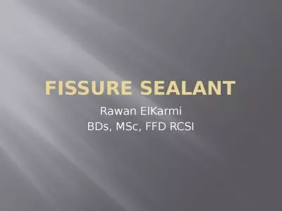 Fissure sealant Rawan   ElKarmi