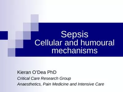 Sepsis Cellular and  humoural
