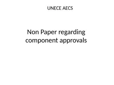 Non Paper  regarding   component