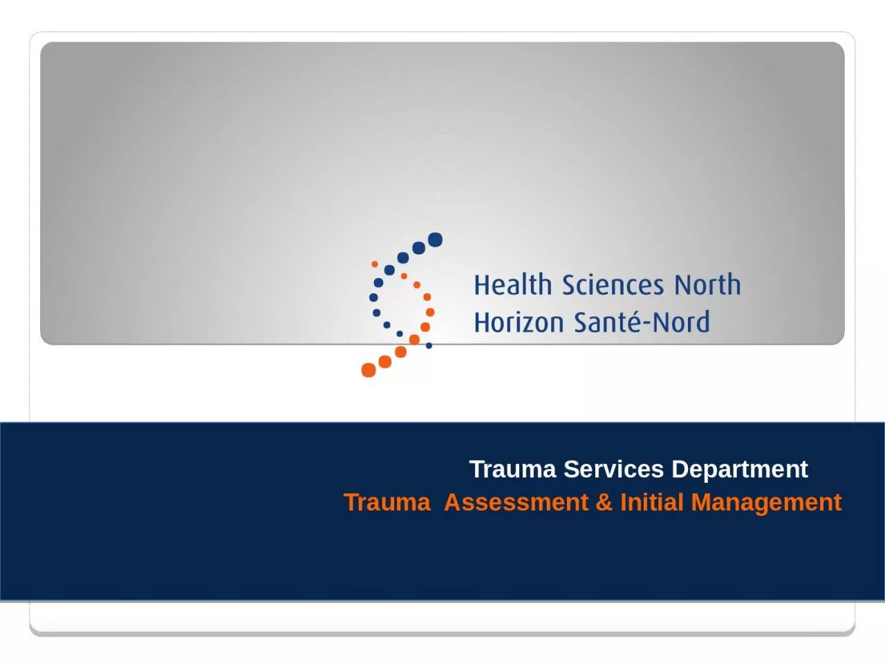 Trauma Services Department