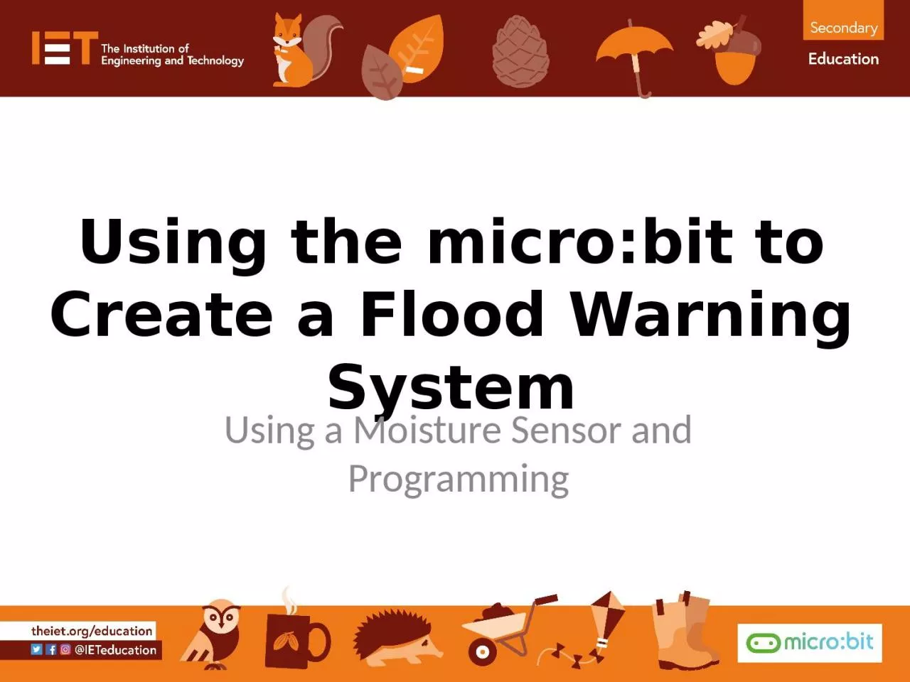 Using the  micro:bit  to Create a Flood Warning System