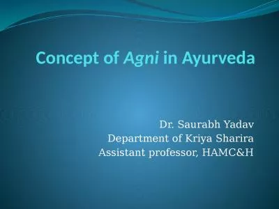 Concept of  Agni  in  Ayurveda