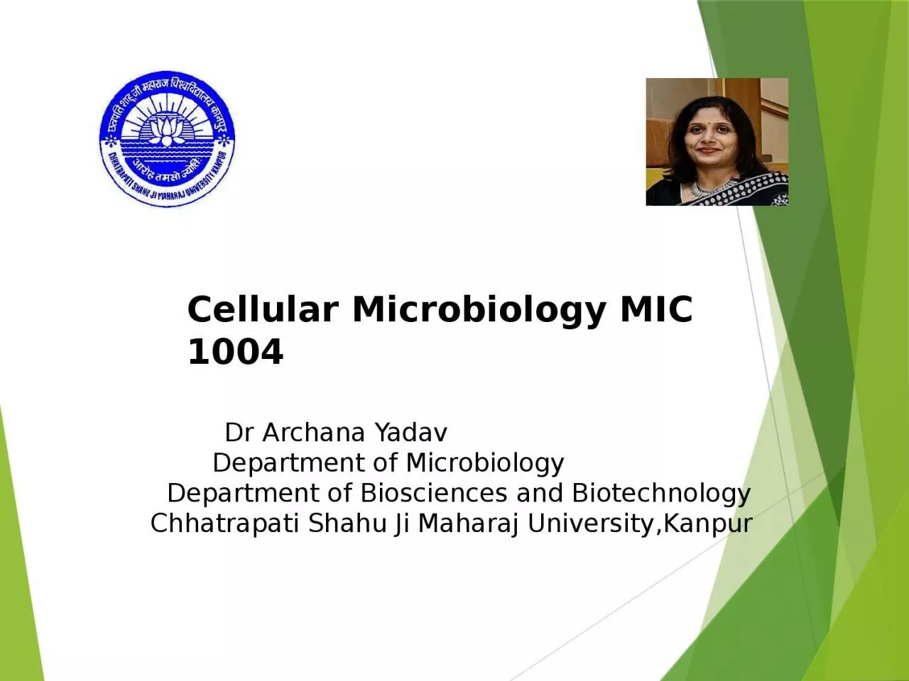 Cellular Microbiology MIC 1004