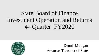 State Board of Finance Investment Operation and Returns