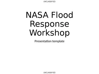 NASA Flood Response Workshop