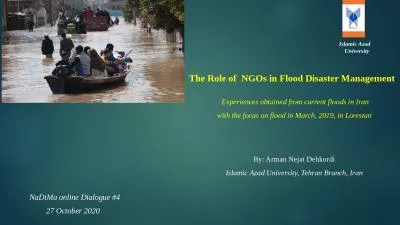The Role of  NGOs in Flood Disaster Management