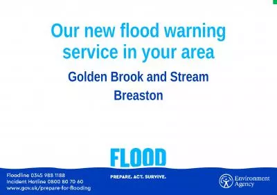 Our new flood warning service in your area