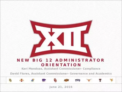 New Big 12 Administrator Orientation
