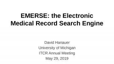 EMERSE: the Electronic Medical Record Search Engine