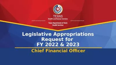 Legislative Appropriations Request for