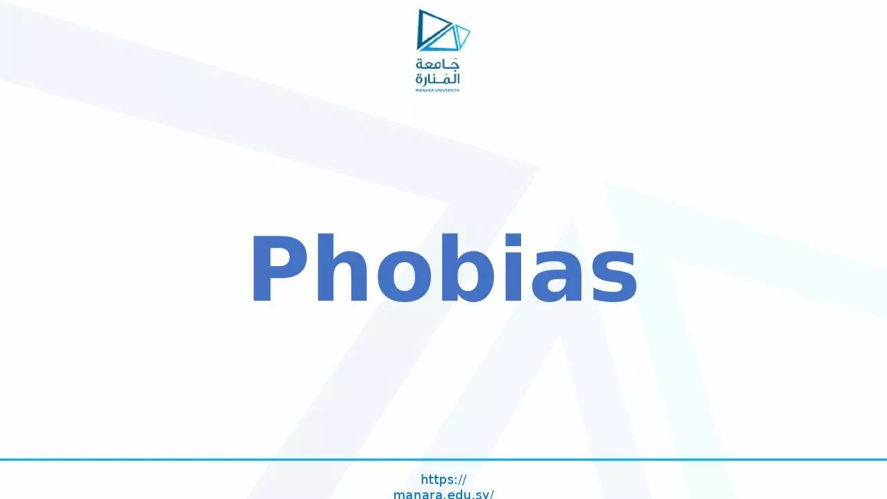 https://manara.edu.sy/ Phobias