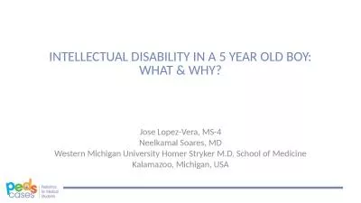 INTELLECTUAL DISABILITY IN A 5 YEAR OLD BOY: WHAT & WHY?