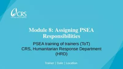 Module 8: Assigning PSEA
