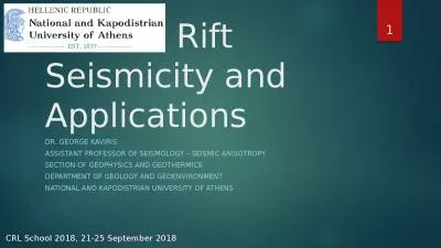 Corinth Rift Seismicity and Applications