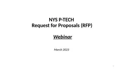 NYS P-TECH  Request for Proposals (RFP)