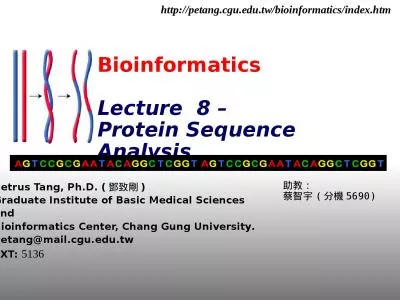 Bioinformatics Lecture