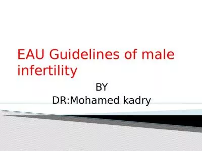 EAU Guidelines of male infertility