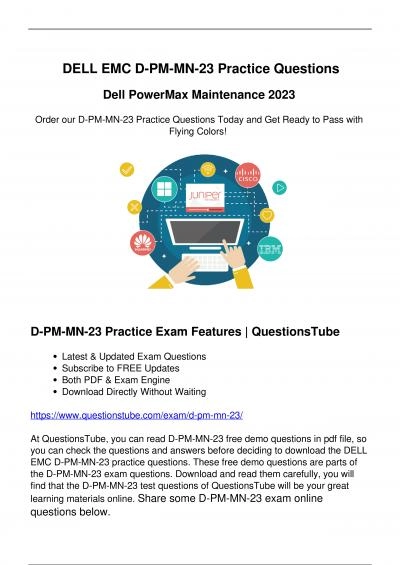 Valid D-PM-MN-23 Practice Questions - Help You Pass the DELL EMC D-PM-MN-23 Exam